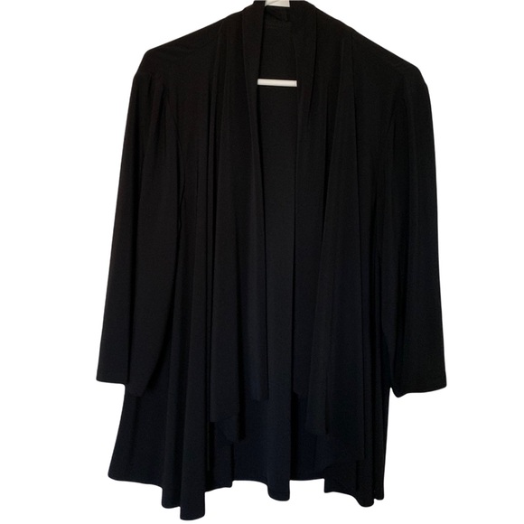 Jackets & Blazers - Black Waterfall Blazer with 3/4 Sleeves * Large